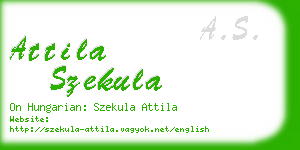 attila szekula business card